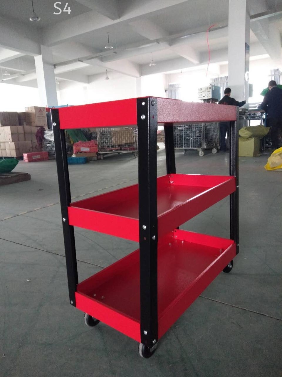 S4Tools 3 Tier Tool Cart - Workshop Garage Trolley