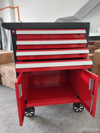  4 DRAWERS 1 PANEL TOOLS TROLLEY CABINET