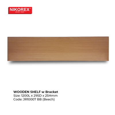 JR10007 BB (Beech) - WOODEN SHELF w Bracket