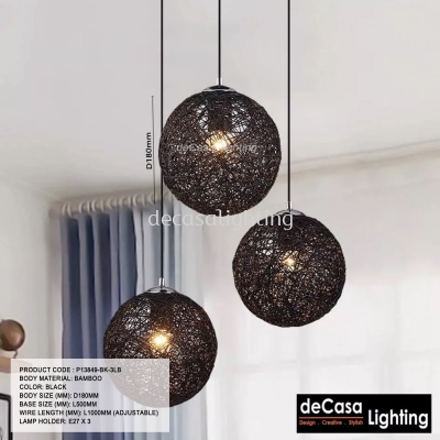 Pendant Light (P13849-BK-3LB)