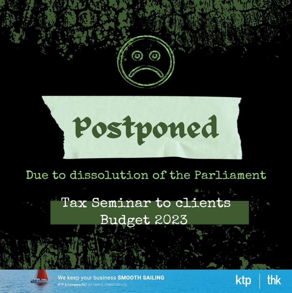 Budget 2023 Tax Seminar Postponed