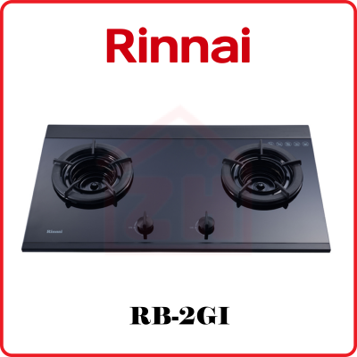 RINNAI 2-Inner Burner Built-in Gas Hob (Glass) RB-2GI