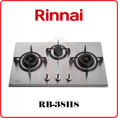 RINNAI 3-Burner Built-in Gas Hob (Stainless Steel) RB-38HS