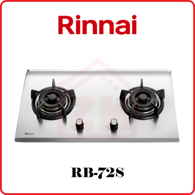 RINNAI 2-Hyper Burner Built-in Gas Hob (Stainless Steel) RB-72S
