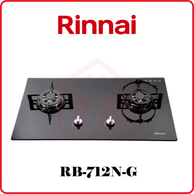 RINNAI 2-Burner Built-in Gas Hob (Glass) RB-712N-G