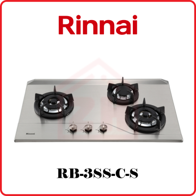 RINNAI 3-Burner Built-in Gas Hob (Stainless Steel) RB-3SS-C-S