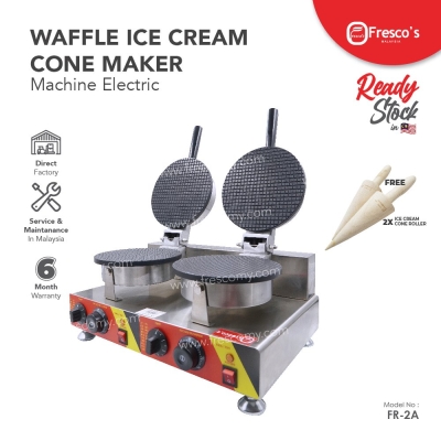 Waffle Ice Cream Cone Double Maker Machine