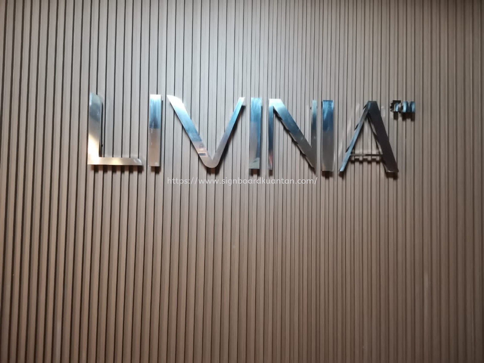 LIVINIA 3D LED ALUMINUM BACKLIT SIGNAGE SIGNBOARD AT KARAK 