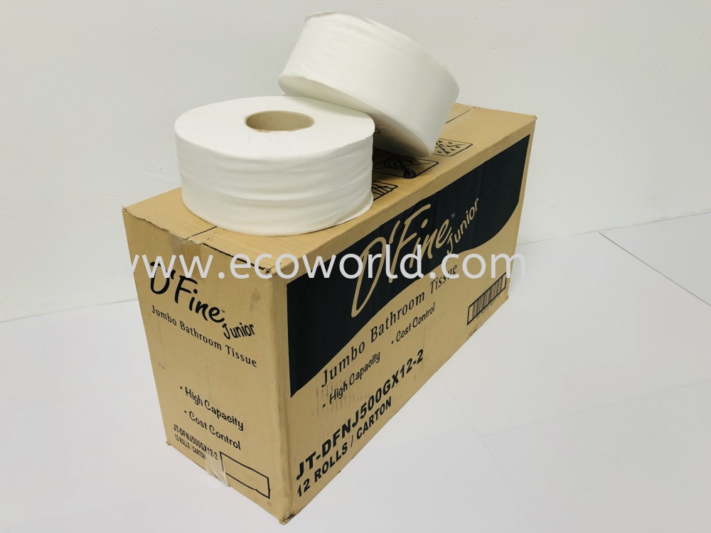 D'FINE JUNIOR JUMBO ROLL TISSUE Supplier, Supply, Supplies Washroom and  Hygiene Product Tissue Products ~ ECO WORLD HYGIENE (M) SDN BHD