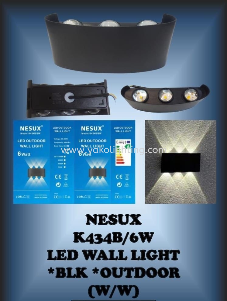 K434B/6W OUTDOOR WALL LAMP 