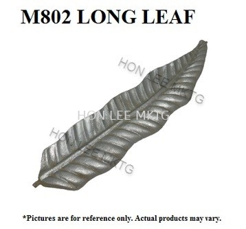 WROUGHT IRON / STEEL GATE FLOWER LONG LEAF WIF M802