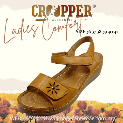 CROOPPER Ladies Wider & Comfort Slipper- CP-55-82020- BROWN Colour