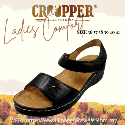 CROOPPER Ladies Wider & Comfort Slipper- CP-55-82020- BLACK Colour