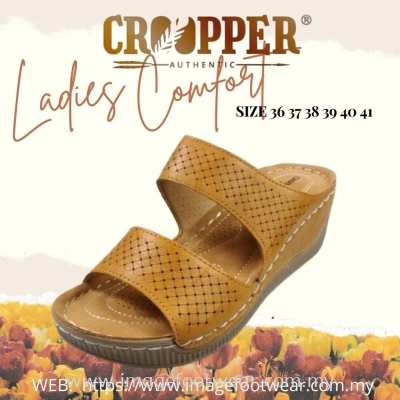 CROOPPER Ladies Wider & Comfort Slipper- CP-55-82016- BROWN Colour