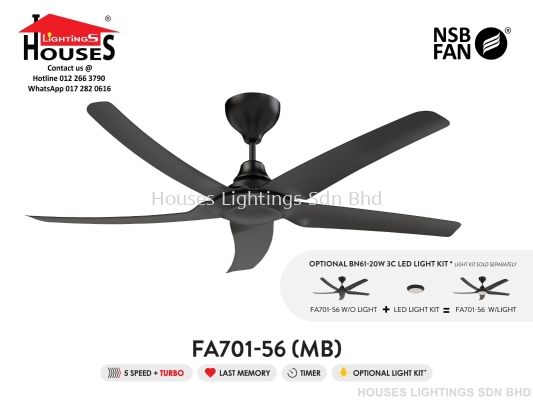 FA701 MATT BK-5B(56") AC-NSB