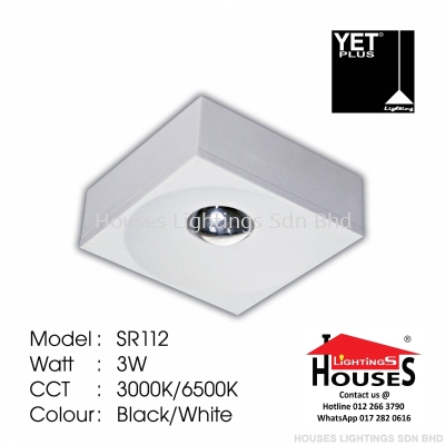 SR112 3W WH-SQ LED - WW DL