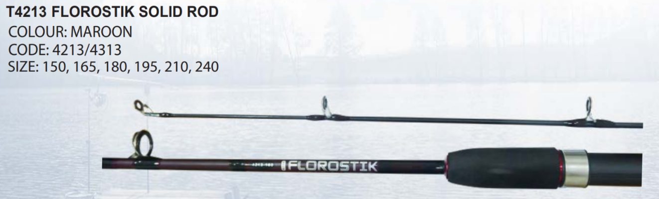 T4213 FLOROSTIK SOLID ROD 150 165 180 195 210 240 (MAROON) CODE 4213 4313