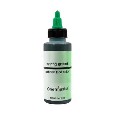 Chefmaster, Airbrush Color, Spring Green, 2 oz ( Indent )