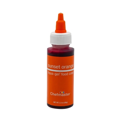 CHEFMASTER, Water Based Liqua Gel Colors, Sunset Orange, 2.3 oz