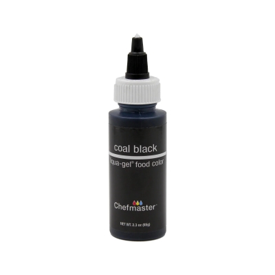 CHEFMASTER, Water Based Liqua Gel Colors, Coal Black, 2.3 oz