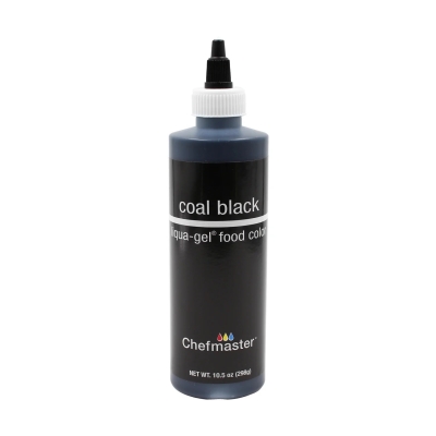 CHEFMASTER, Water Based Liqua Gel Colors, Coal Black, 10.5 oz