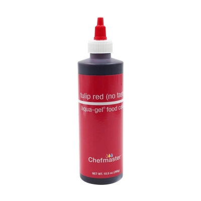 CHEFMASTER, Water Based Liqua Gel Colors, Tulip Red, 10.5 oz