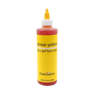 CHEFMASTER, Water Based Liqua Gel Colors, Lemon Yellow, 10.5 oz