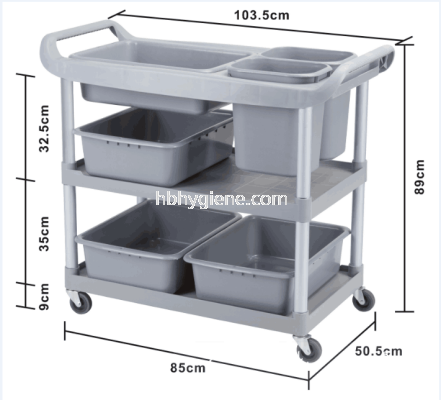 HB KUT-8186 Kitchen Utility Trolley Cart