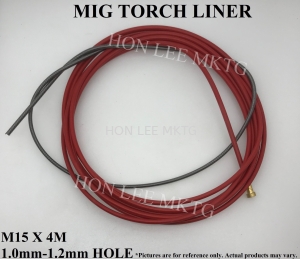 MIG TORCH LINER M15 X 4M (1.0mm-1.2mm HOLE)