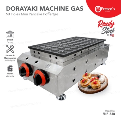 DORAYAKI DUTCH MINI PANCAKE POFFERTJES MAKER MACHINE GAS 50 HOLES