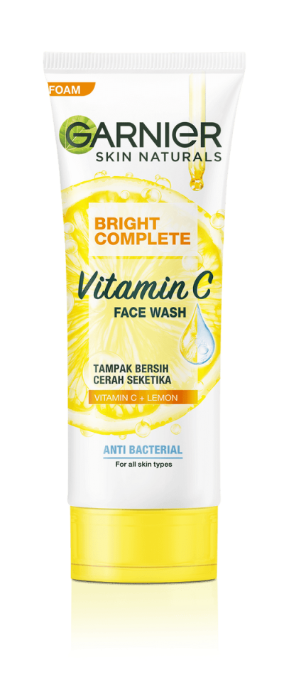 Garnier Facial Foam Bright Complete Vitamin C Face Wash 100ml