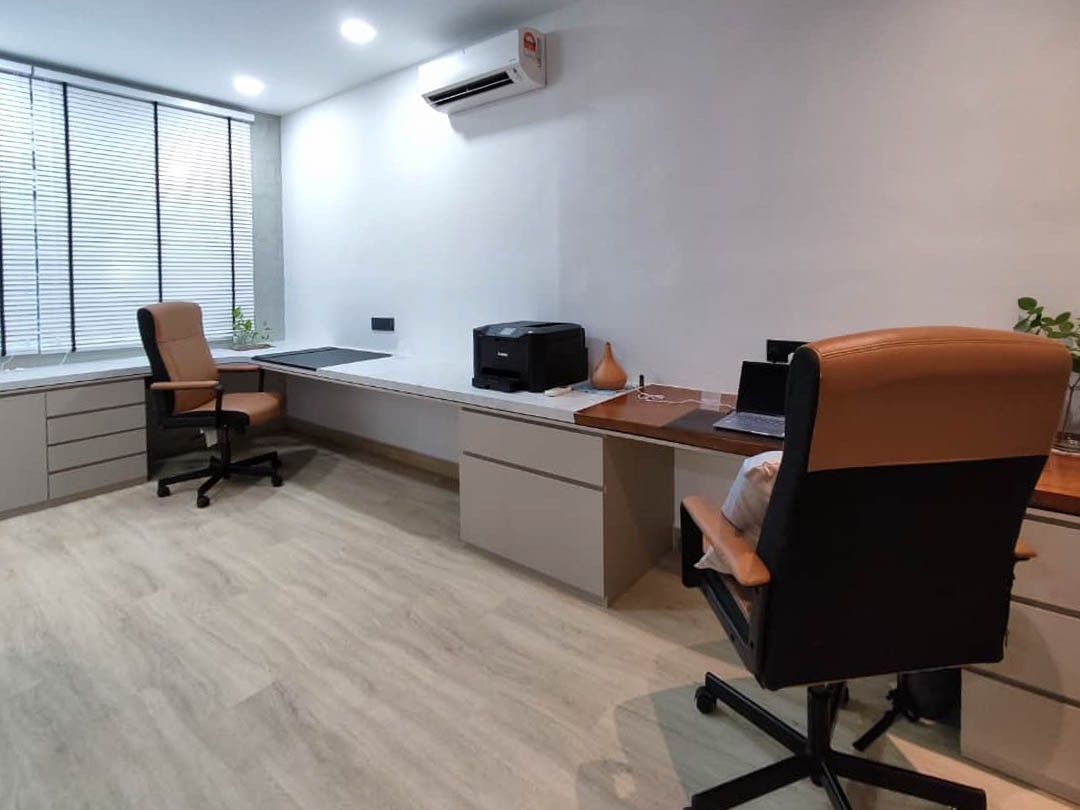 Office Table & Chair | Home Office / Home Workspace / Study Room - Interior Design - SD Renovation - Ehsan Jaya, Johor Bahru JB Study Room Design Residential Design Interior Design