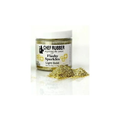 CHEF RUBBER, Flashy Sparkles, Light Gold ( Indent )