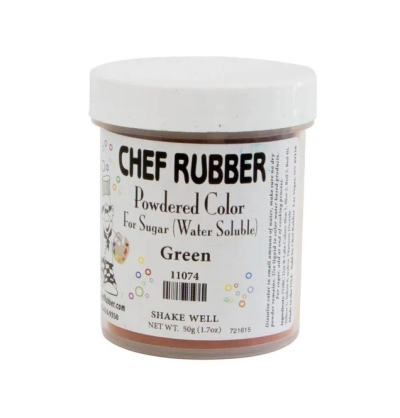 CHEF RUBBER, Powdered Color Water Soluble, Green ( Indent )