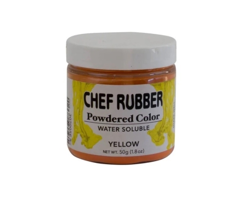 CHEF RUBBER, Powdered Color Water Soluble, Yellow ( Indent )