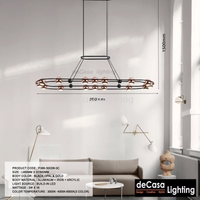 HIGH CEILING PENDANT LIGHT(P368-16X3W-3C)