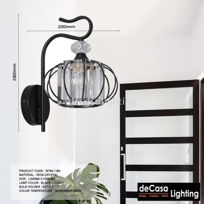 Wall Light (W794-1-BK)