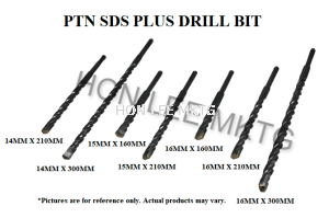 PTN SDS PLUS DRILL BIT [14MM]X[210MM,300MM] / [15MM] X [160MM, 210MM] / [16MM] X [160MM,210MM,300MM]