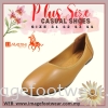 JJ MASTINI Plus Size Comfort Flat Shoes -PS 53-50179- Camel Colour Plus Size Shoes