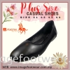 JJ MASTINI Plus Size Comfort Flat Shoes -PS 53-50179- Black Colour Plus Size Shoes