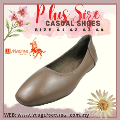 JJ MASTINI Plus Size Comfort Flat Shoes -PS 53-50179- Grey Colour