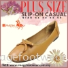 JJ MASTINI Plus Size Comfort Flat Shoes -PS 53-50180- Camel Colour Plus Size Shoes