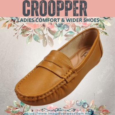 Croopper Women Slip-on Casual Flats Shoes-CP-53-88012- TAN Colour