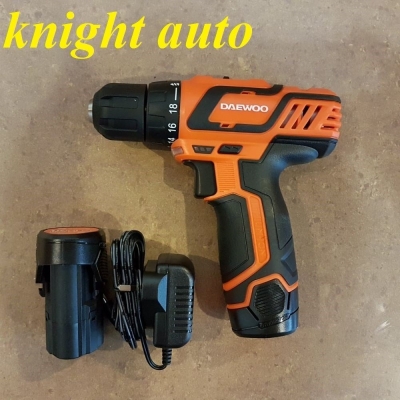 FreeGifts- Daewoo DALD108 Cordless Drill With 2-Battery 1-Charger 12v ID30967 