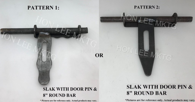 DOOR SLAK WITH DOOR PIN & 8" ROUND BAR 