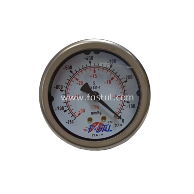 -760mmHg-0 1/4" NPT BACK VACAUM PRESSURE GAUGE (FASTUL)