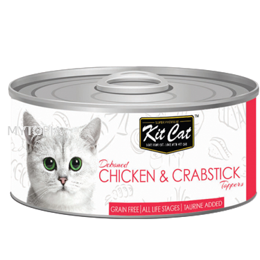 KITCAT CHICKEN & CRABSTICK 80G x 6