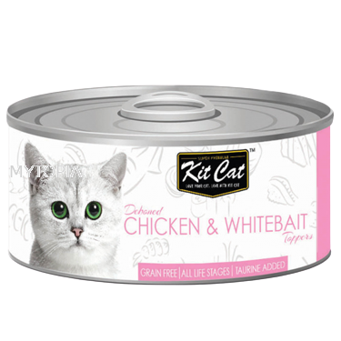 KITCAT CHICKEN & WHITEBAIT 80G x 6