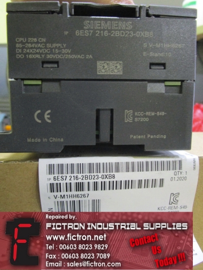 6ES7 216-2BD23-0XB8 6ES72162BD230XB8 SIEMENS PLC Compact Unit Supply Repair Malaysia Singapore Indonesia USA Thailand