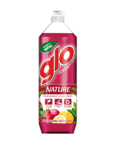 Glo Nature Pomegranate & Yuzu Lemon Dishwash Liquid 900ml